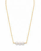 Gouden ketting Marea met drie parels – productfoto