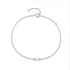 Zilveren armband Noa met één parel – productfoto