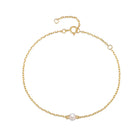 Gouden armband Noa met één parel – productfoto