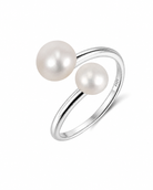 Zilveren ring Serena met twee parels – productfoto